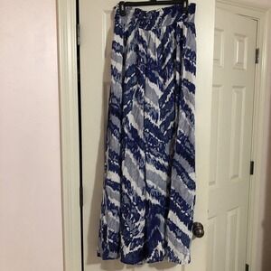 Ashley Stewart wide Leg Harem Palazzo Pants Size 10‎ 12 Coastal Nautical Beachy